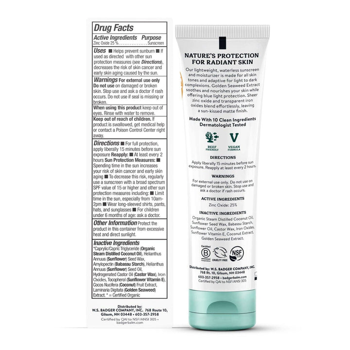 SPF 40 Tinted Face Mineral Sunscreen