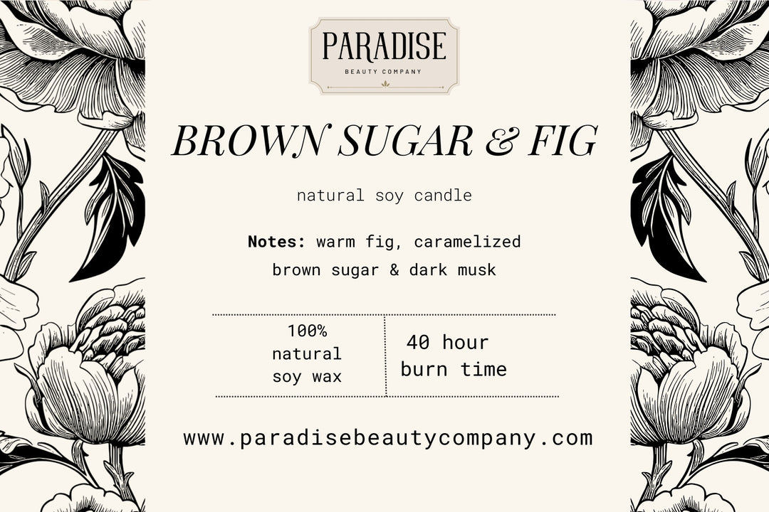 Brown Sugar & Fig Natural Soy Wax Candle