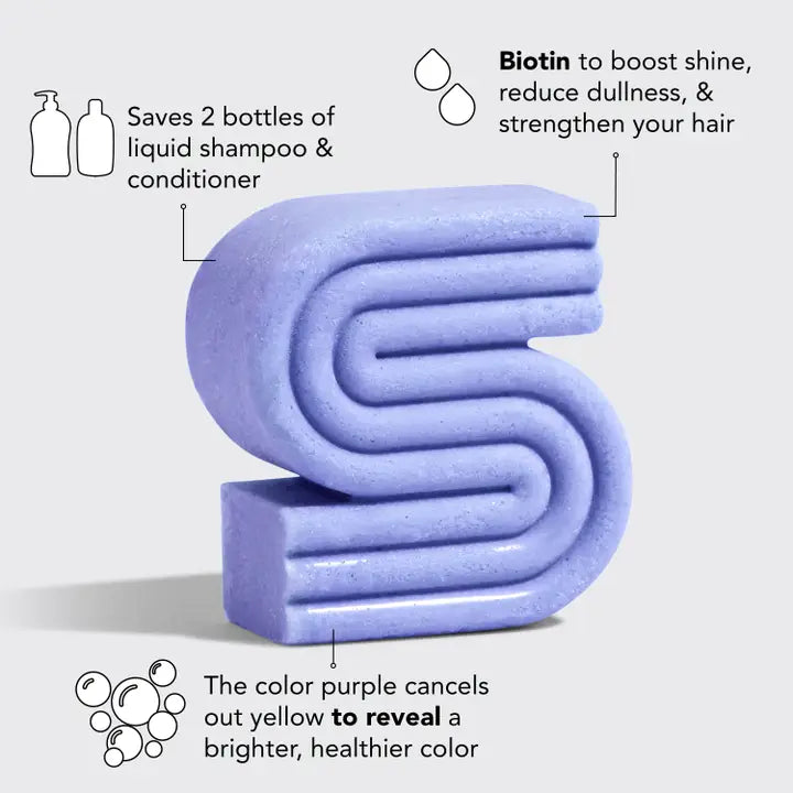 Biotin Purple Toning Shampoo & Conditioner Bars